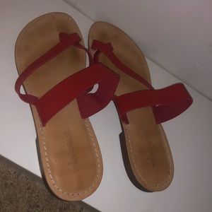 Red sandals